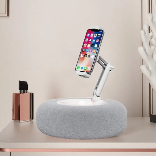 ChillStand | Fluffy Tablet und Smartphone-Kissenständer Grau Decorique.de