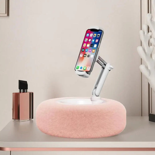 ChillStand | Fluffy Tablet und Smartphone-Kissenständer Rosa Decorique.de