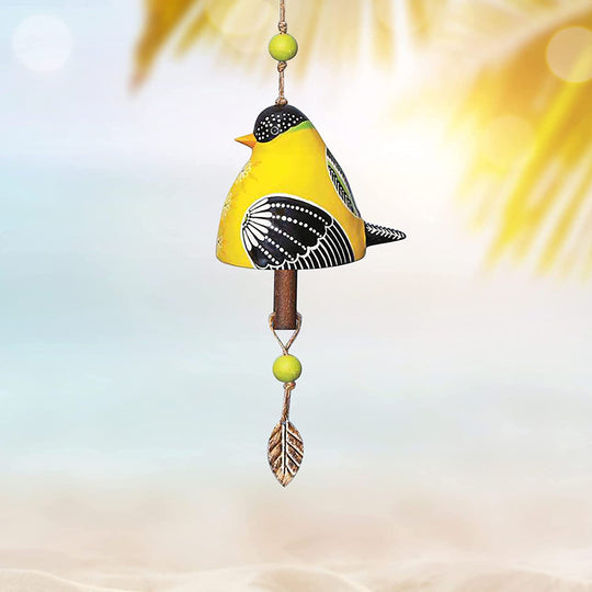 ChirpCharm | Elegante & Moderne Vogelstimmenglocke Gelb Decorique.de