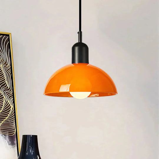 ChromaDrop | Bunte LED-Schale für stilvolle Beleuchtung Orange Schwarz Decorique.de