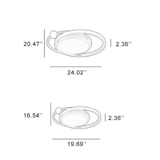 CircleLux | Nordic Round Circle LED Deckenleuchte bündig montiert Decorique.de