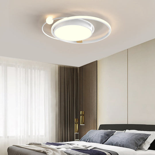 CircleLux | Nordic Round Circle LED Deckenleuchte bündig montiert Weiß Decorique.de