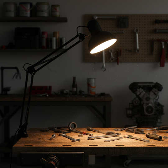 ClampGlow | Ausziehbare Tischleuchte für Präzisionslicht Decorique.de