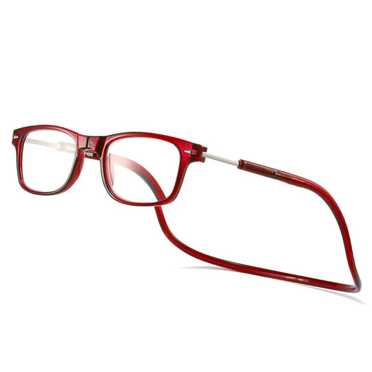 ClarityMag | Lesebrille – Magnetische Nackenhänge-Brille Rot Decorique.de