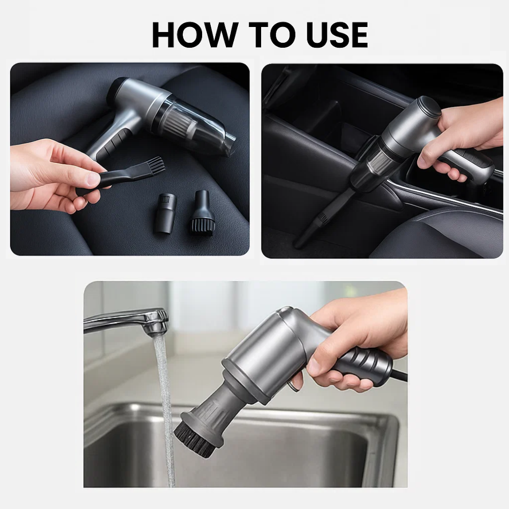 CleanJet | Kabelloser Hochleistungs-Autostaubsauger Decorique.de