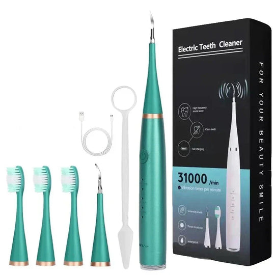 CleanSmile Pro | Elektrischer Zahnreiniger & Zahnfleckenentferner Grün Supreme Typ Decorique.de