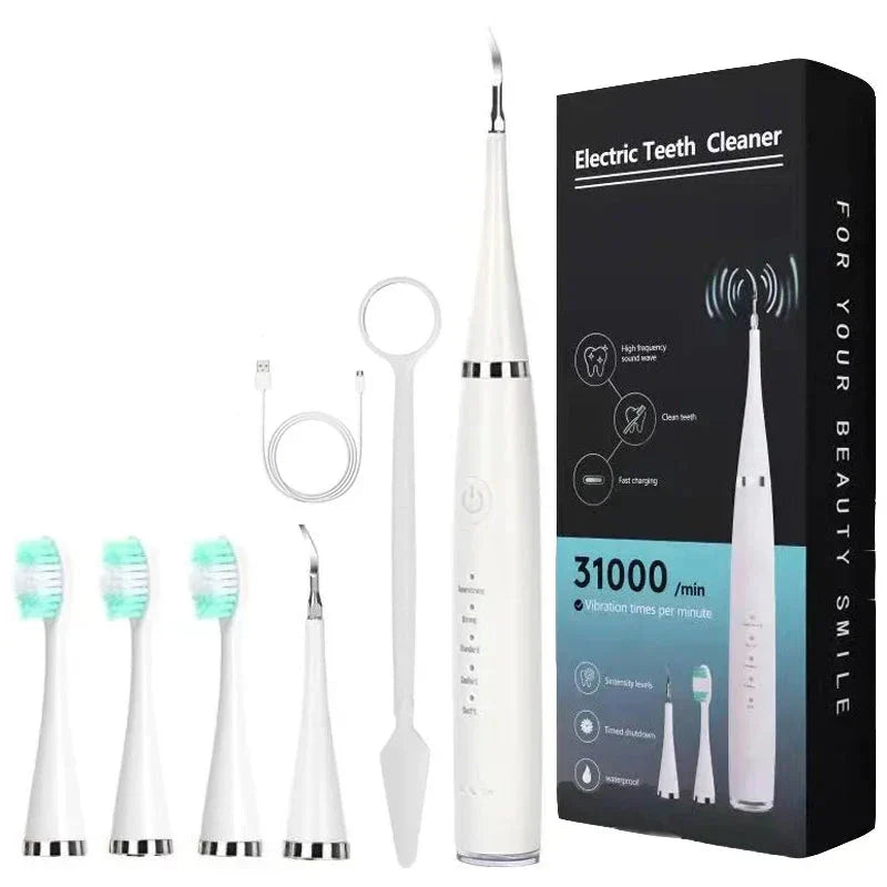 CleanSmile Pro | Elektrischer Zahnreiniger & Zahnfleckenentferner Weiß Supreme Typ Decorique.de