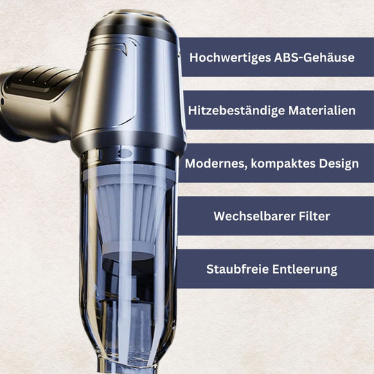 CleanVac | Leistungsstarker Kabelloser Handstaubsauger Decorique.de