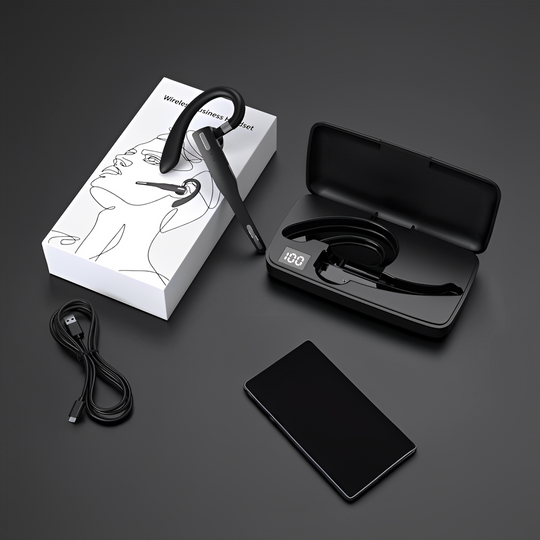 ClearCall | Trucker Dual-Mikrofon kabelloses Bluetooth 5.1 Rauschunterdrückendes Headset/Ohrhörer Decorique.de