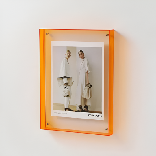 ClearFrame | Transparenter Acryl-Fotorahmen – Minimalistisches & Modernes Design Orange Decorique.de