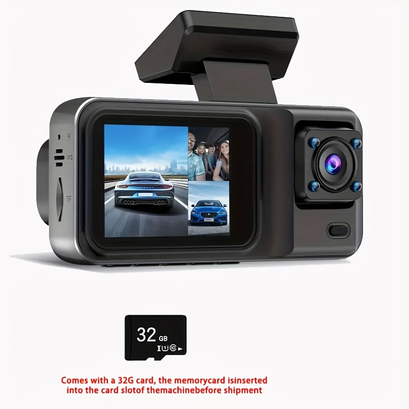 ClearRoad | 1080P Dash Cam – Vorderansicht, Rückansicht & Innenansicht 2 Kanäle + 32G Karte Decorique.de