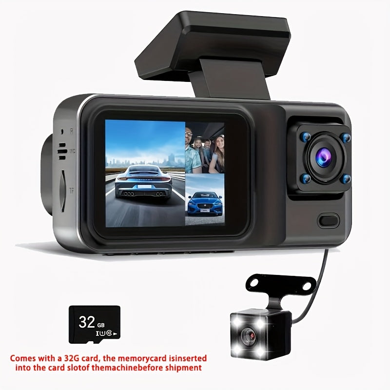 ClearRoad | 1080P Dash Cam – Vorderansicht, Rückansicht & Innenansicht 3 Kanäle + 32G Karte Decorique.de