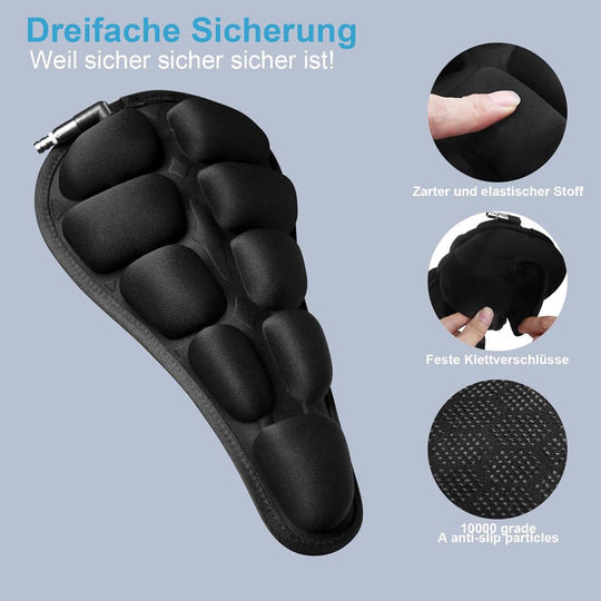 CloudRide | Aufblasbarer Fahrradsattelbezug mit Luftpolster & Stoßdämpfung Decorique.de
