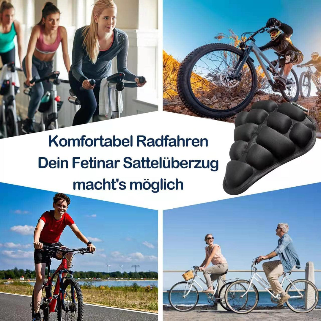 CloudRide | Aufblasbarer Fahrradsattelbezug mit Luftpolster & Stoßdämpfung Decorique.de
