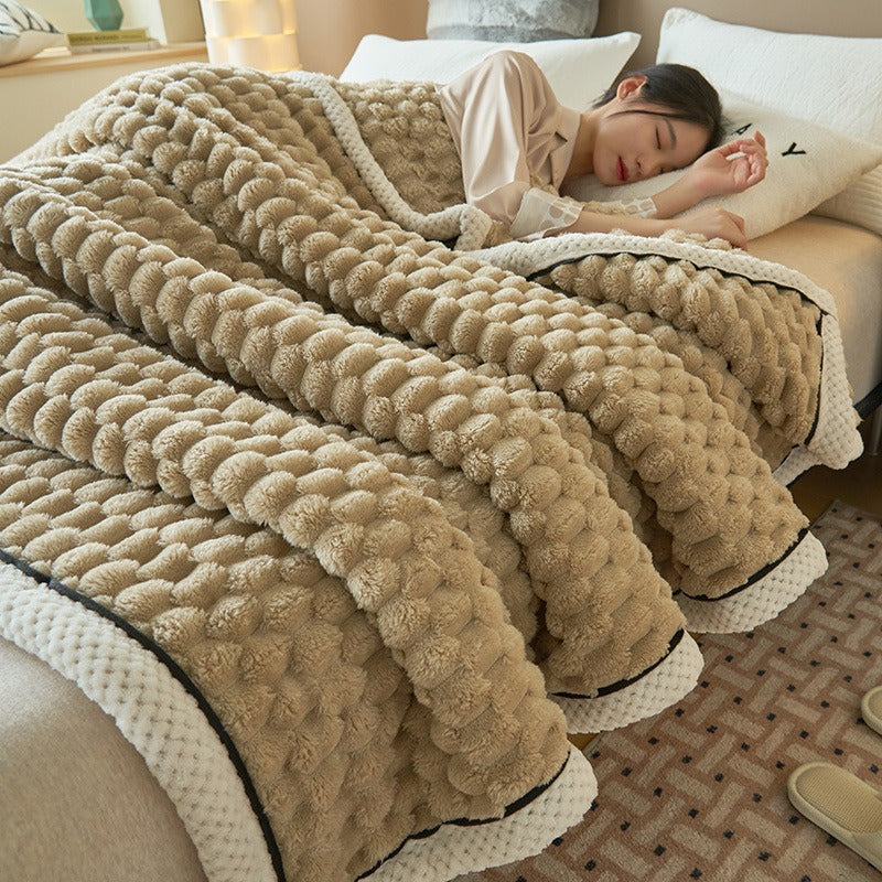 CloudWrap | Weiche Premium-Kuscheldecke im modernen Look Beige Decorique.de