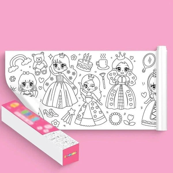 ColorGrow | Lern-Wandaufkleber für kreative Kinderhände Süße Prinzessin Decorique.de