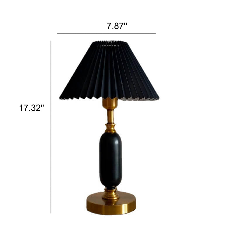 ColuShine | Retro Säulenlampe mit Plisseeschirm Decorique.de