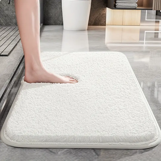 ComfyStep | Komfortable und rutschfeste Badematte Weiß Decorique.de