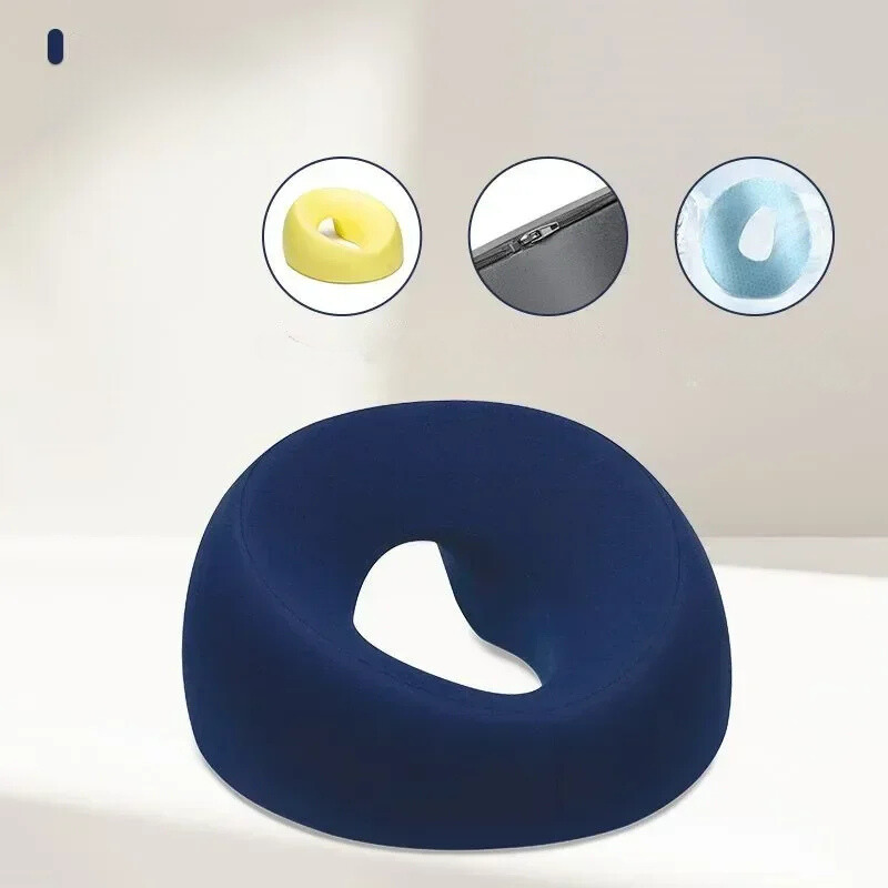 ContourRest | Ergonomisches Memory-Schaum-Kissen für Komfort im Schönheitssalon Blau Decorique.de