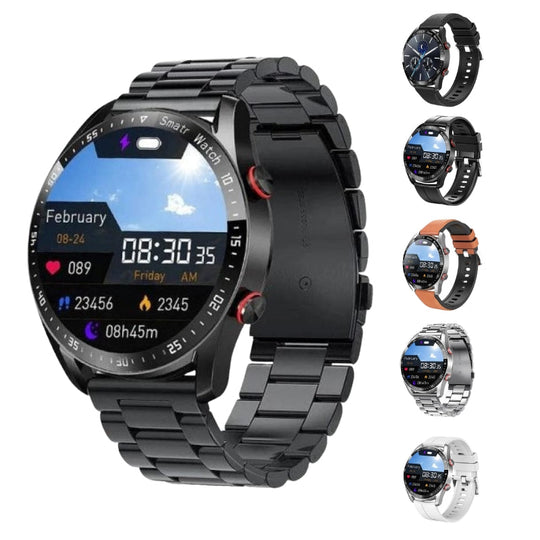 CoreWatch | Intelligente Uhr für Gesundheit, Musik & Kommunikation Schwarzes Stahlband Decorique.de