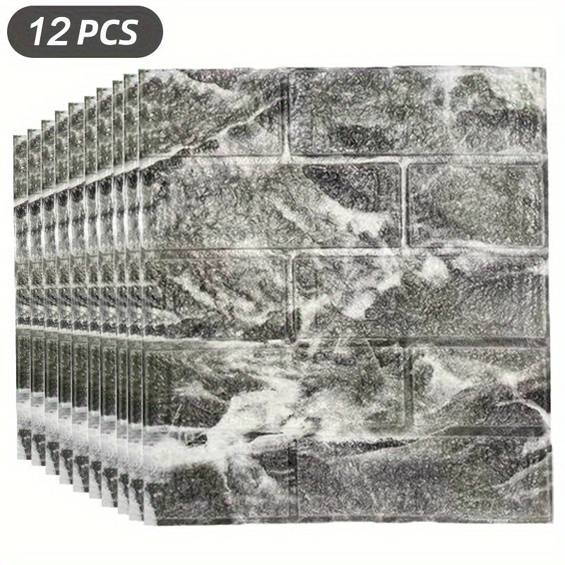 CosmoWall | Rechteckige 3D Wandfliesen – Matt & wasserfest Fels schwarz und weiß Decorique.de