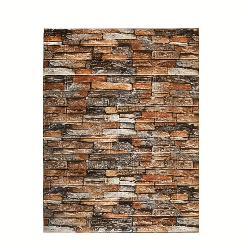 CozyWall | 3D Wandpanel – Stoßdämpfend, abwischbar & zuschneidbar Felsrot Decorique.de