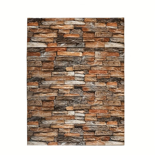 CozyWall | 3D Wandpanel – Stoßdämpfend, abwischbar & zuschneidbar Felsrot Decorique.de