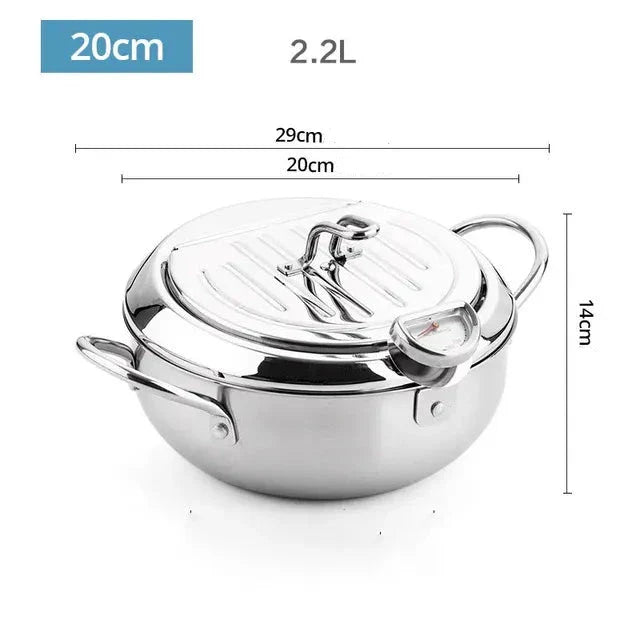 CrispHeat | Präzisions-Fritteuse mit integriertem Thermometer 20 cm Decorique.de