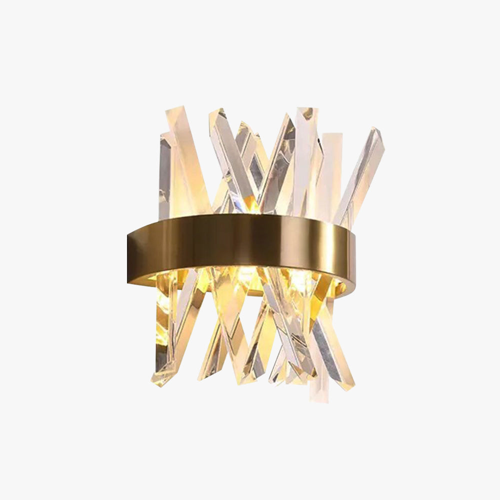 CrystalCrown | Goldene Kristall Wandleuchte Decorique.de