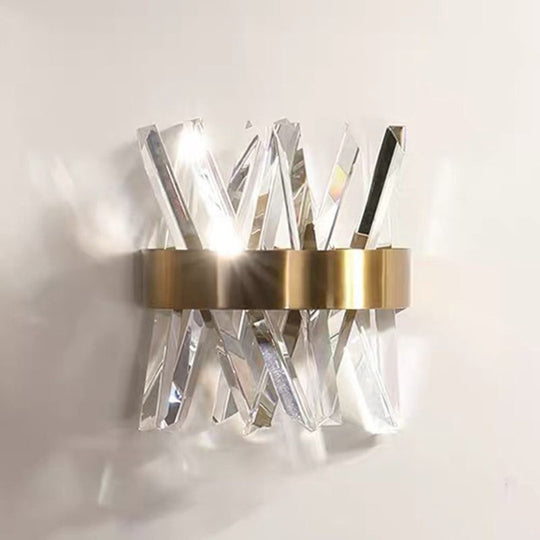 CrystalCrown | Goldene Kristall Wandleuchte Decorique.de