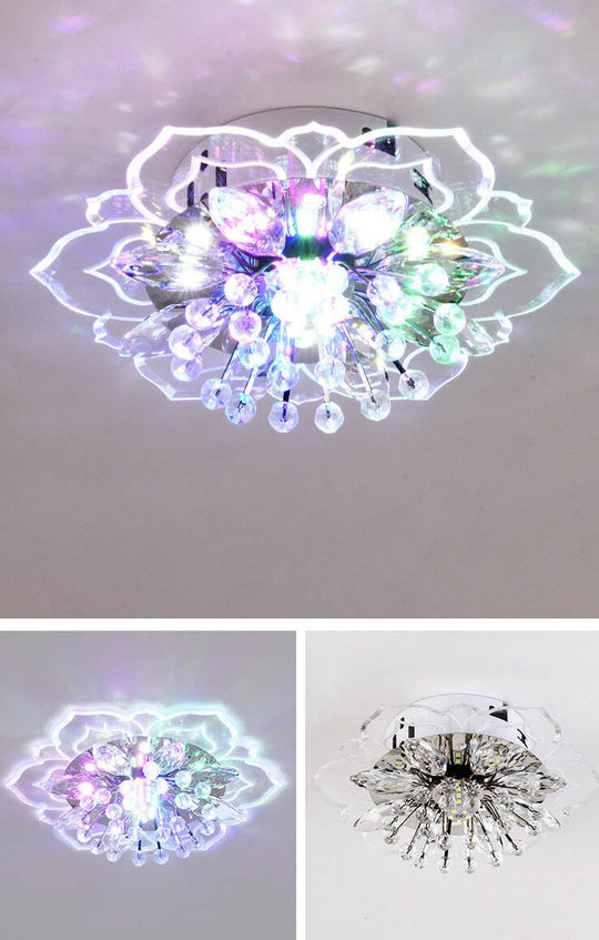 CrystalLily | LED-Deckenleuchte mit floraler Struktur Decorique.de