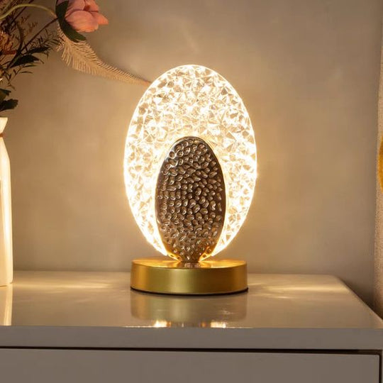CrystalShine | Elegante & Luxuriöse Pfauen-Tischlampe Decorique.de