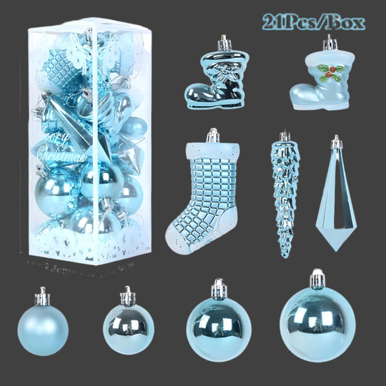 CrystalSphere | Elegante Kristall-Ornamente für Weihnachten Blau Decorique.de