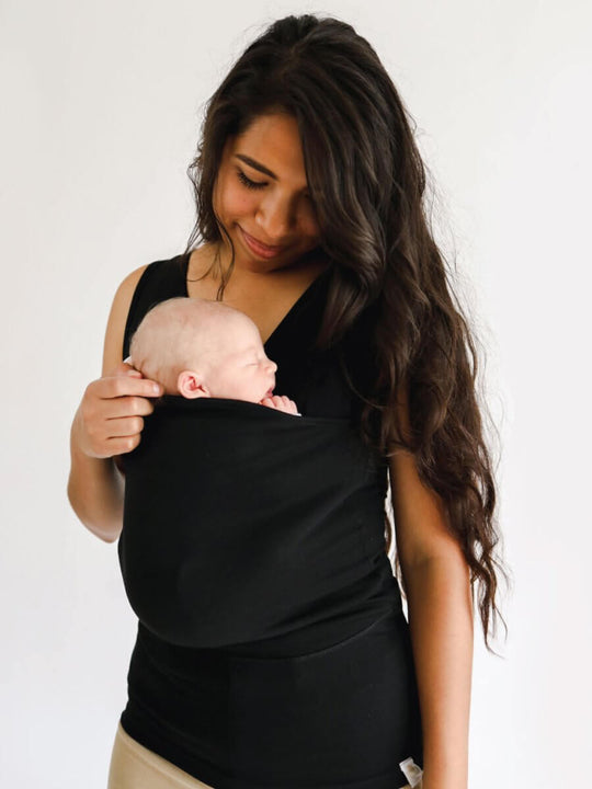 CuddleWrap | Komfortables Babytrage-Shirt für Eltern Schwarz Decorique.de