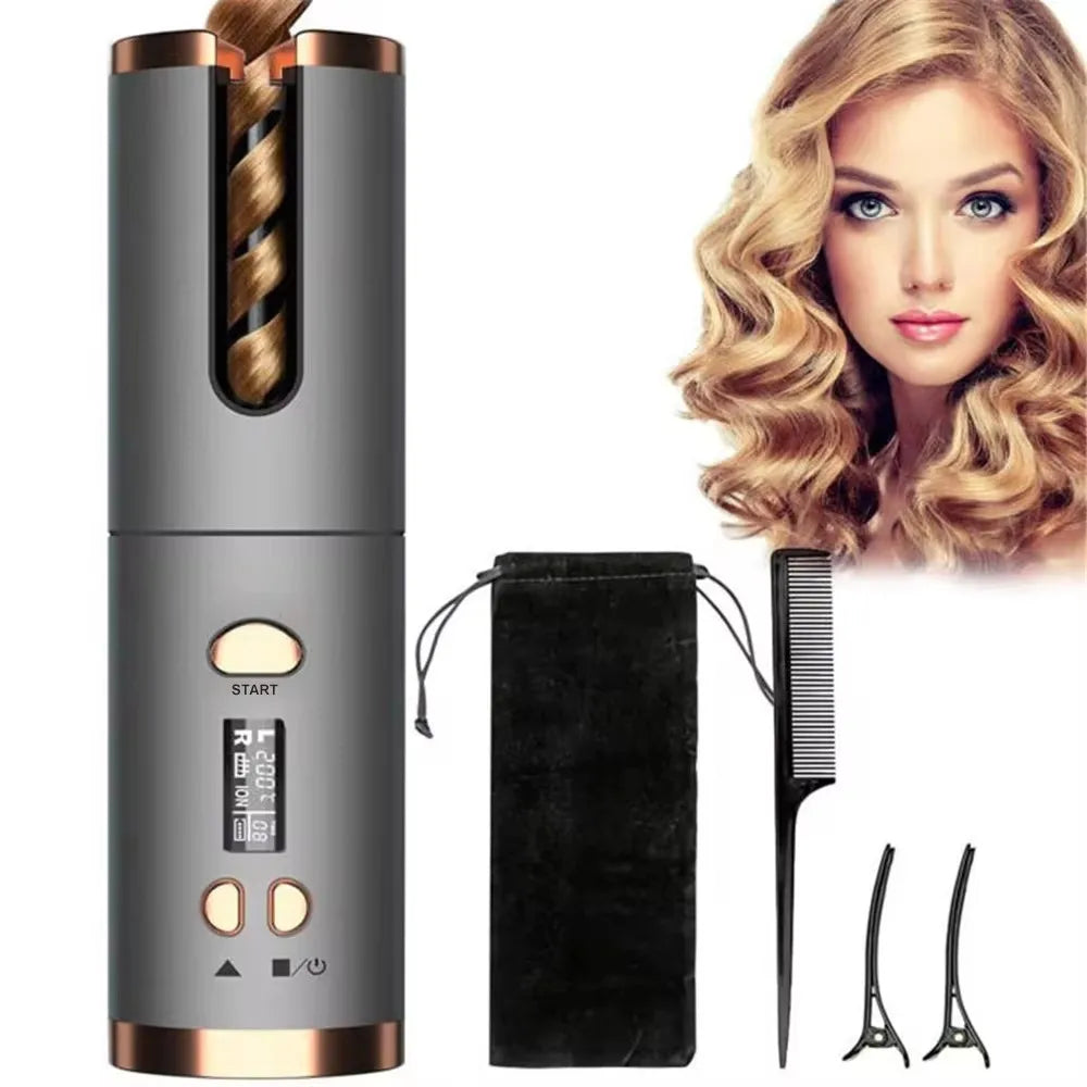 CurlMaster | LED-Anzeige Styling-Tool Grau Gold Decorique.de