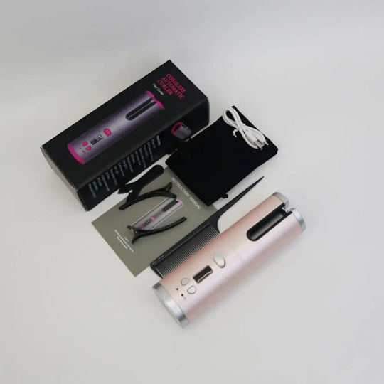 CurlMaster | LED-Anzeige Styling-Tool Pink Silber Decorique.de
