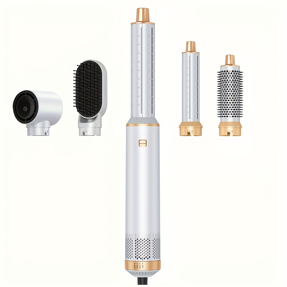 CurlMate | 5-in-1 Haartrockner & Multistyler für Perfekte Locken und Glattes Haar Weiß Decorique.de