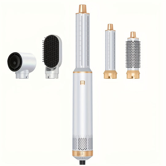 CurlMate | 5-in-1 Haartrockner & Multistyler für Perfekte Locken und Glattes Haar Weiß Decorique.de