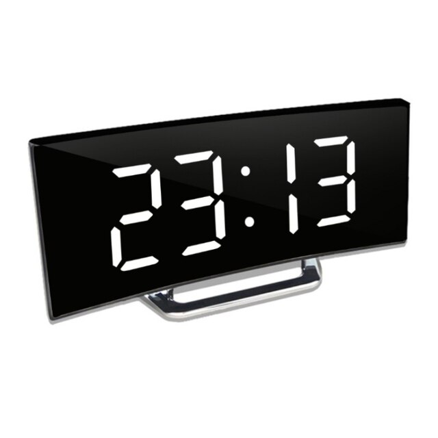 CurveClock | Gebogener LED-Wecker mit automatischer Dimmfunktion & Großanzeige Decorique.de