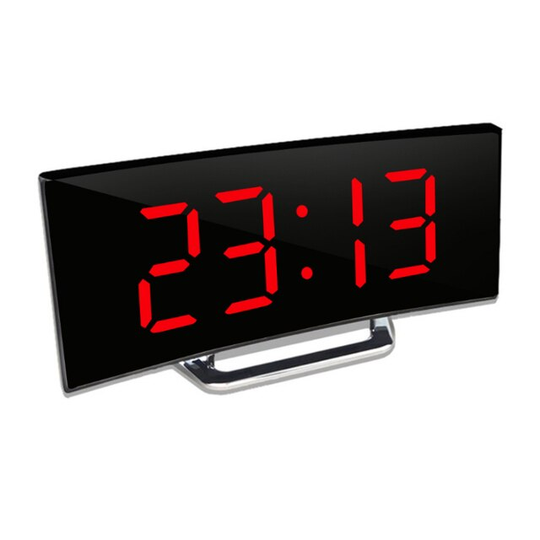 CurveClock | Gebogener LED-Wecker mit automatischer Dimmfunktion & Großanzeige Decorique.de