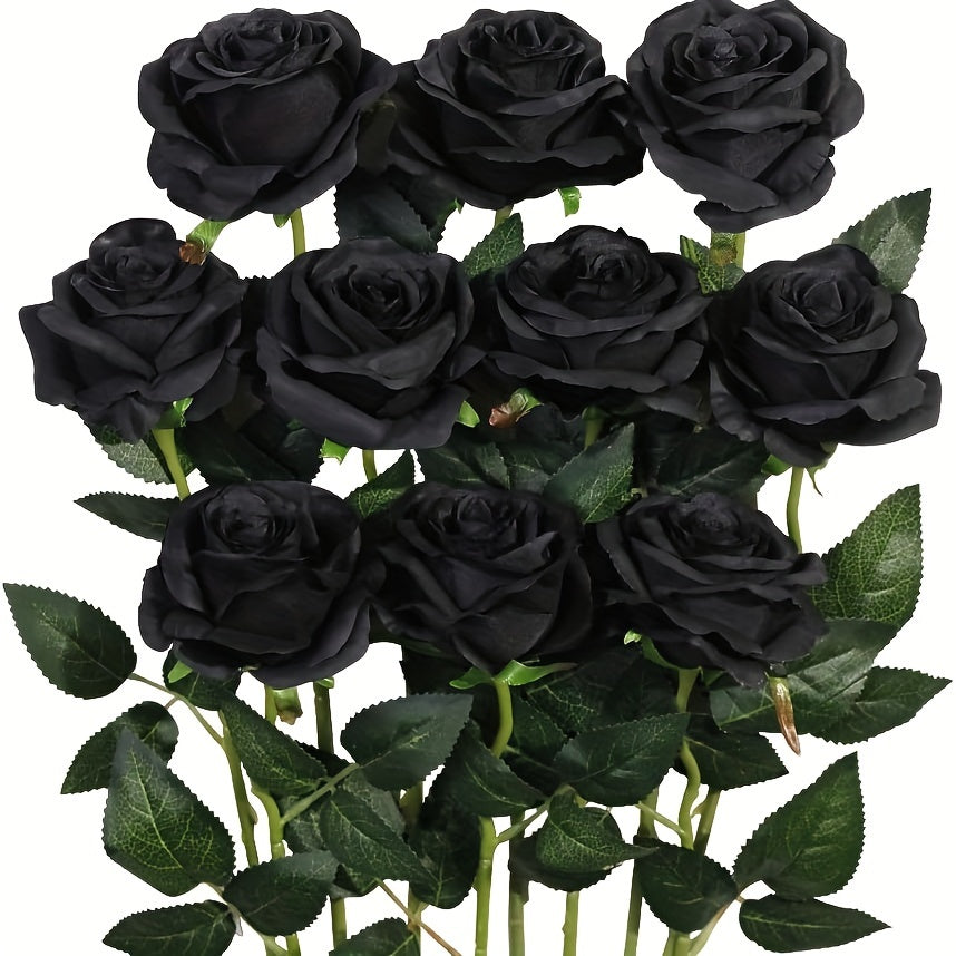 BloomMate | Artificial Roses 10-Pack – Realistic Wedding Décor