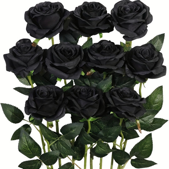 BloomMate | Artificial Roses 10-Pack – Realistic Wedding Décor