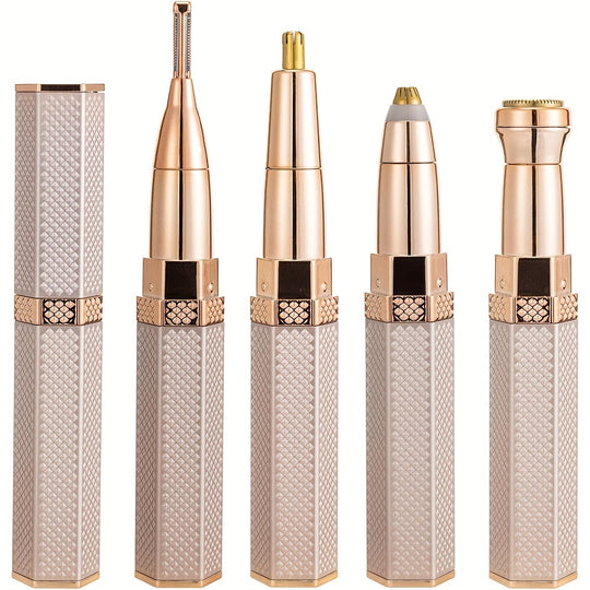 GlowSmooth | Damenrasierer - Schmerzfreier 4-in-1-Rasierer für Gesicht und Bikinizone