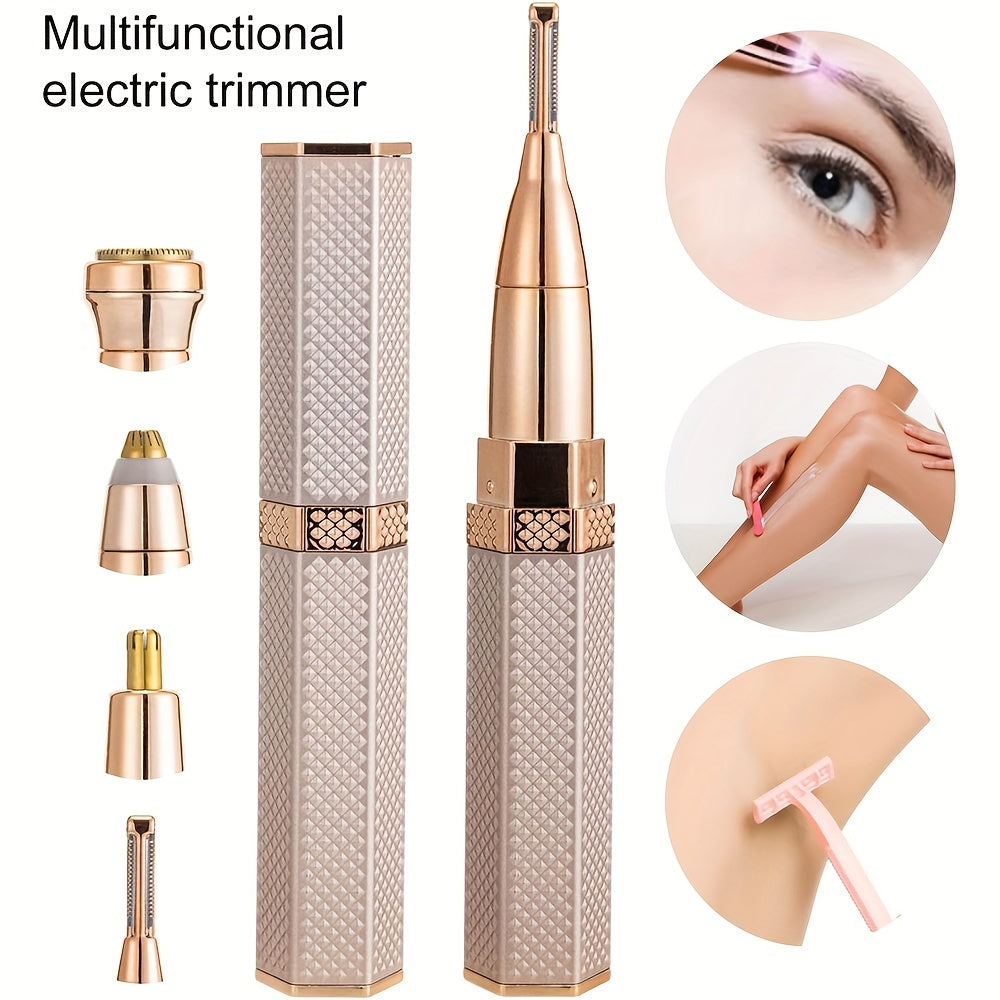 GlowSmooth | Damenrasierer - Schmerzfreier 4-in-1-Rasierer für Gesicht und Bikinizone