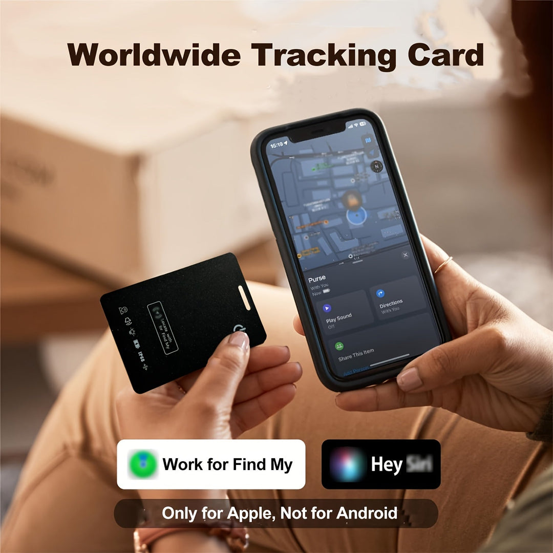 WalletMate | Ultra-Dünne Tracking-Karte – iPhone-fähig