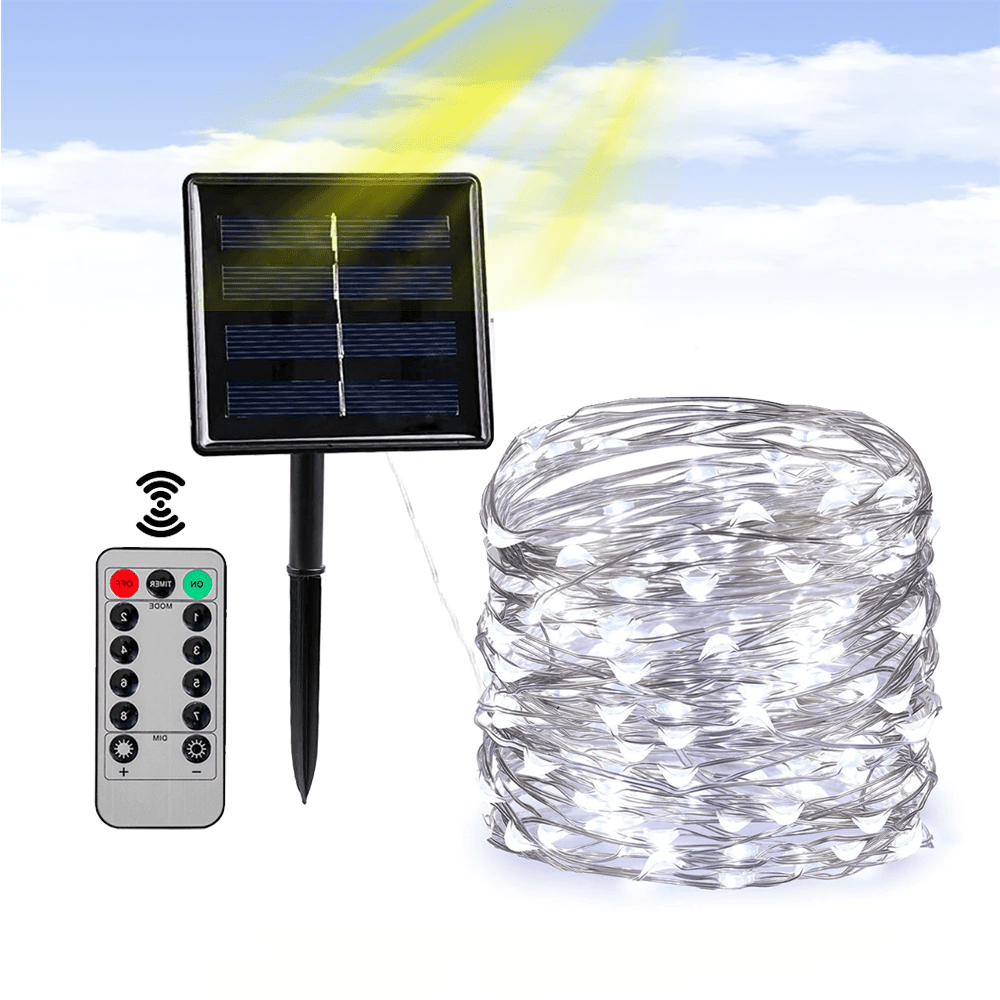 SunTwine | Solarbetriebene LED-Lichterkette für Balkon & Garten