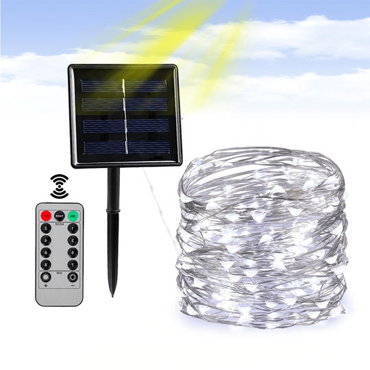 SunTwine | Solarbetriebene LED-Lichterkette für Balkon & Garten