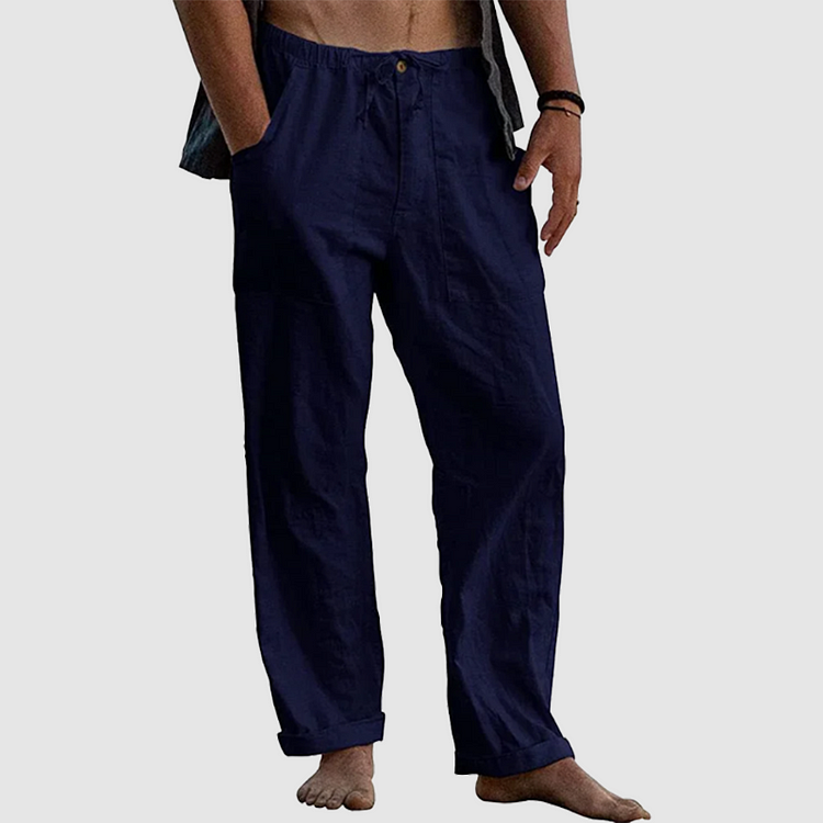 Dario | Lässige Kordel-Hose | Herrenmode Marineblau Decorique.de