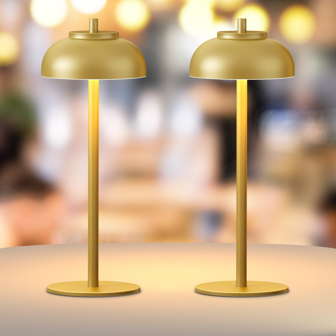DazzleLite | Kabellose & Touch-gesteuerte Tischlampe Gold Decorique.de