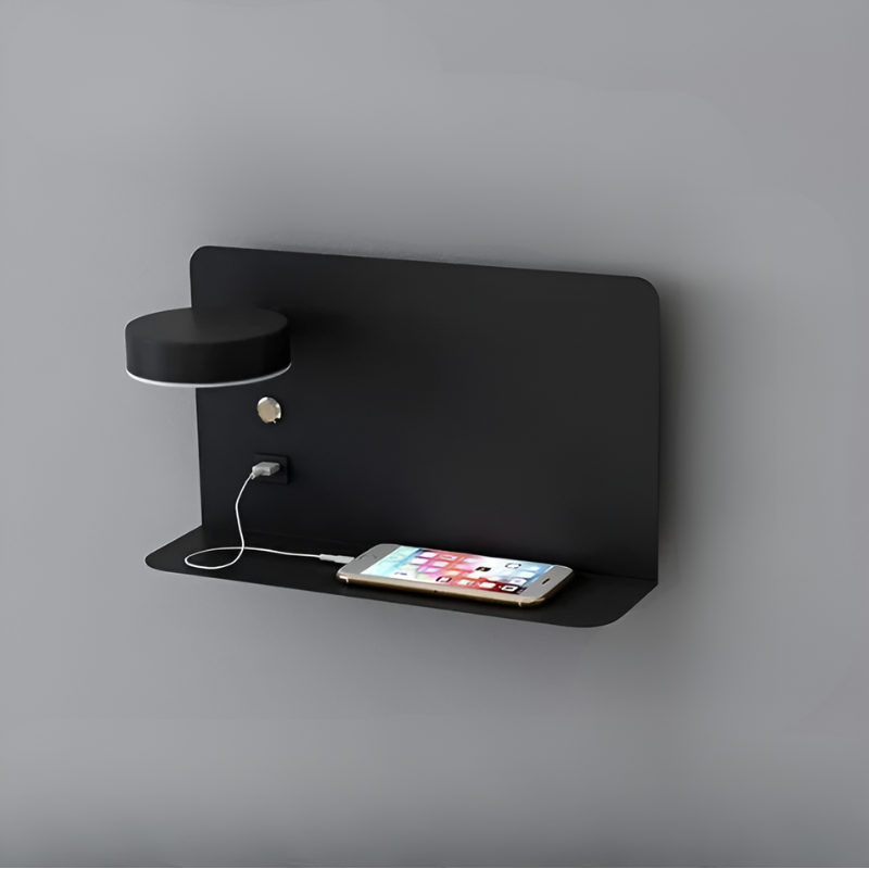 DazzleShelf | Minimalistische & USB-Aufladbare Nachtleuchte Schwarz 37 cm x 24 cm x 19 cm Decorique.de